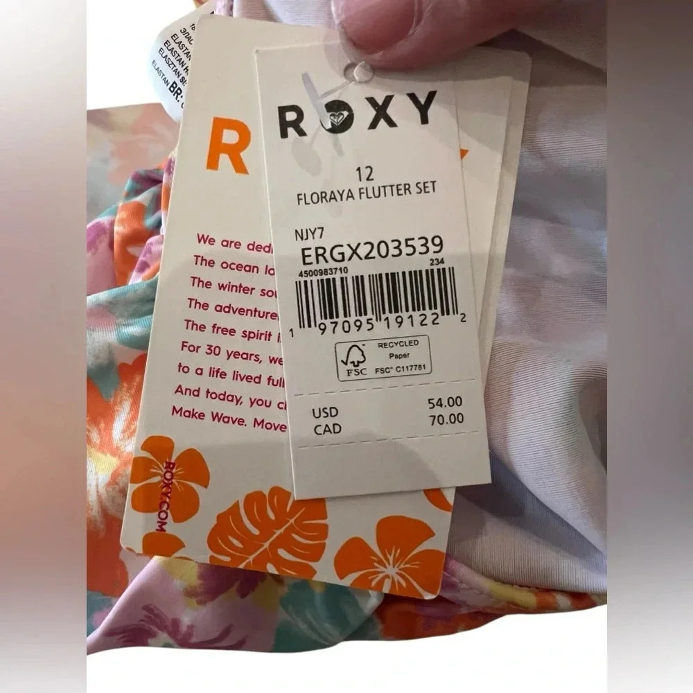 NWT Roxy Girls Floraya Flutter Bikini Set - Picture 6 of 7